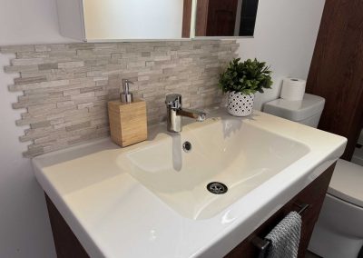 white bathroom sink